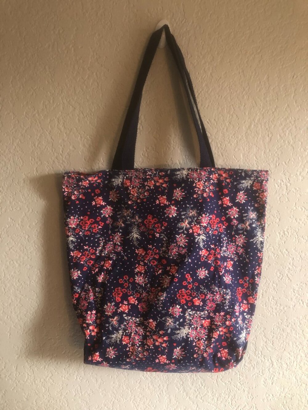 Old Navy Floral Canvas Tote Bag